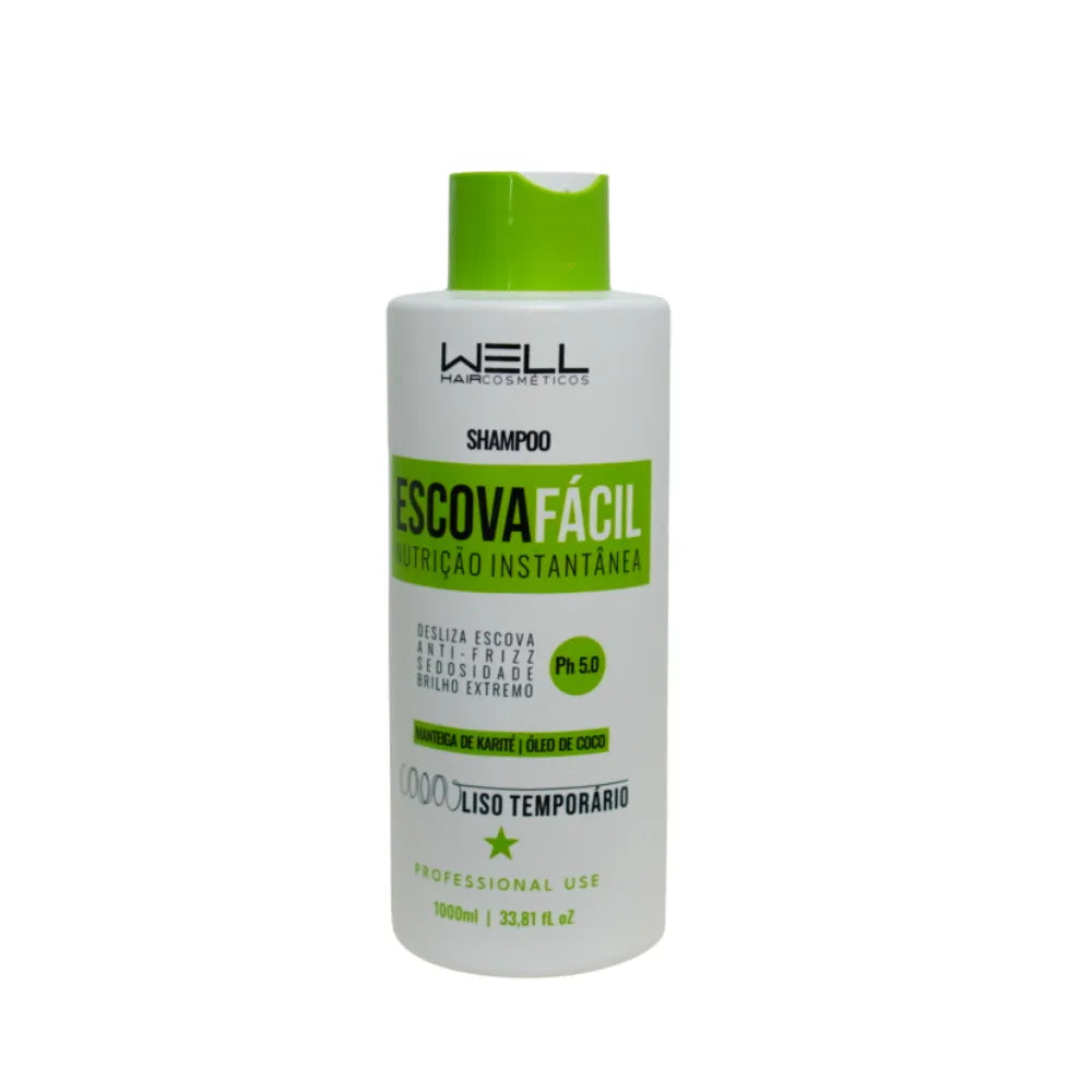 SHAMPOO ESCOVA FACIL 1000ML - WELL HAIR COSMÉTICOS