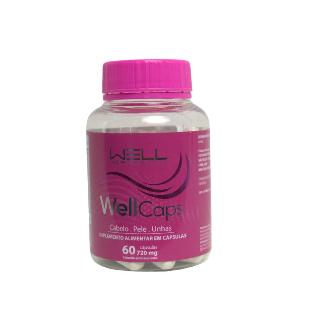 Complexo de Vitaminas WellCaps 60 Capsulas - Cabelo, Pele e Unhas