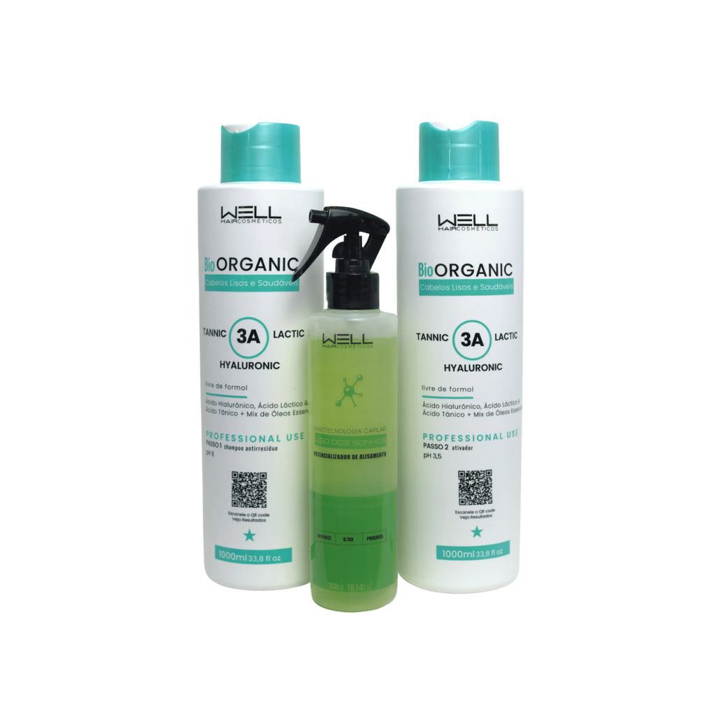 Kit Progressiva Orgânica Profissional mais potencializador liso dos sonhos