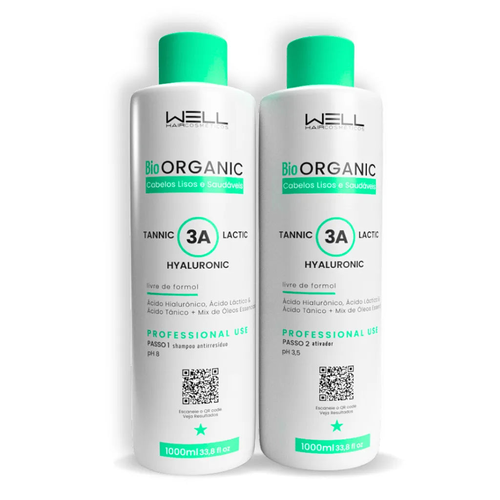 PROGRESSIVA BIO ORGANIC 1L  0% FORMOL  - WELL HAIR COSMÉTICOS