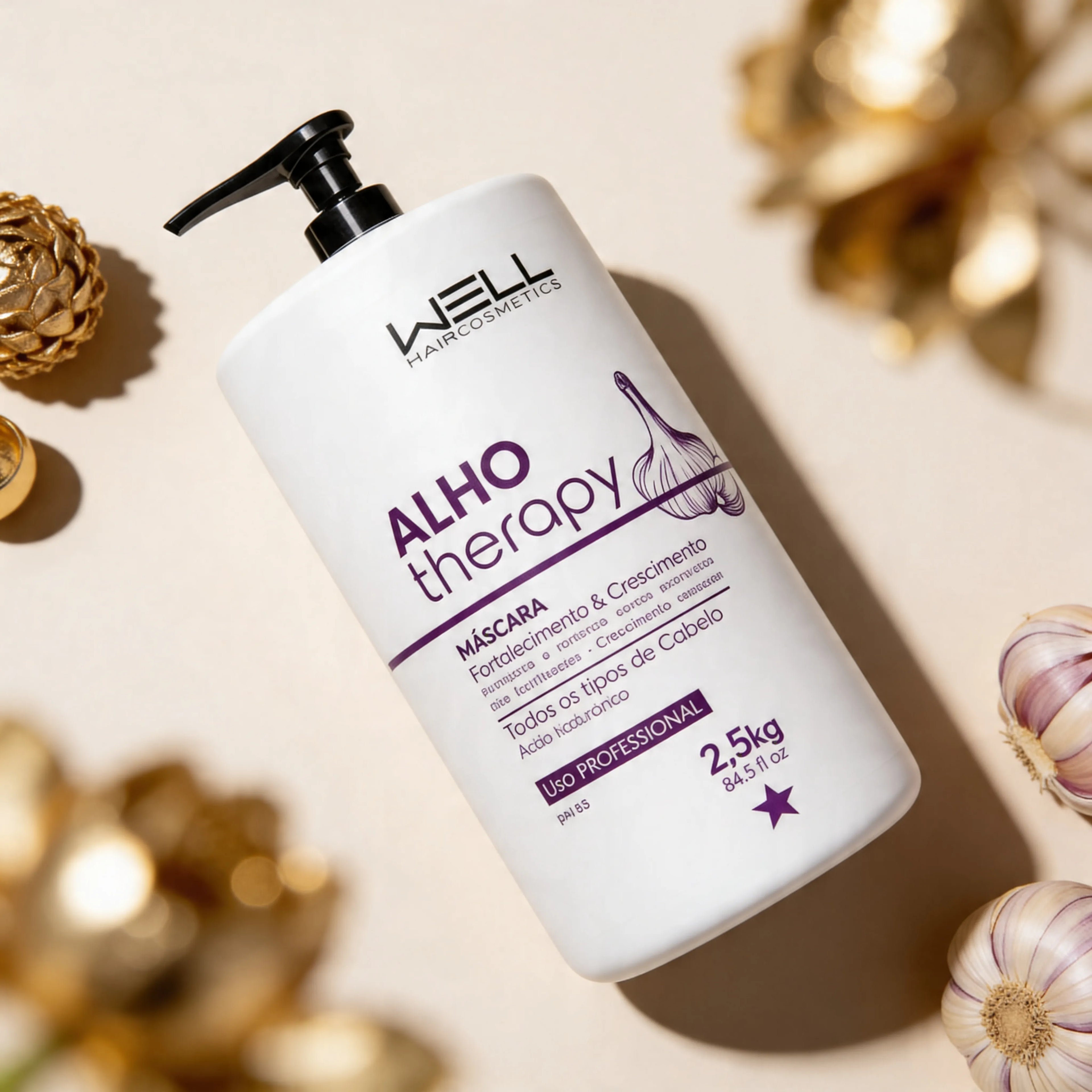 Máscara Alho Therapy 2,5L- Well Hair Cosméticos