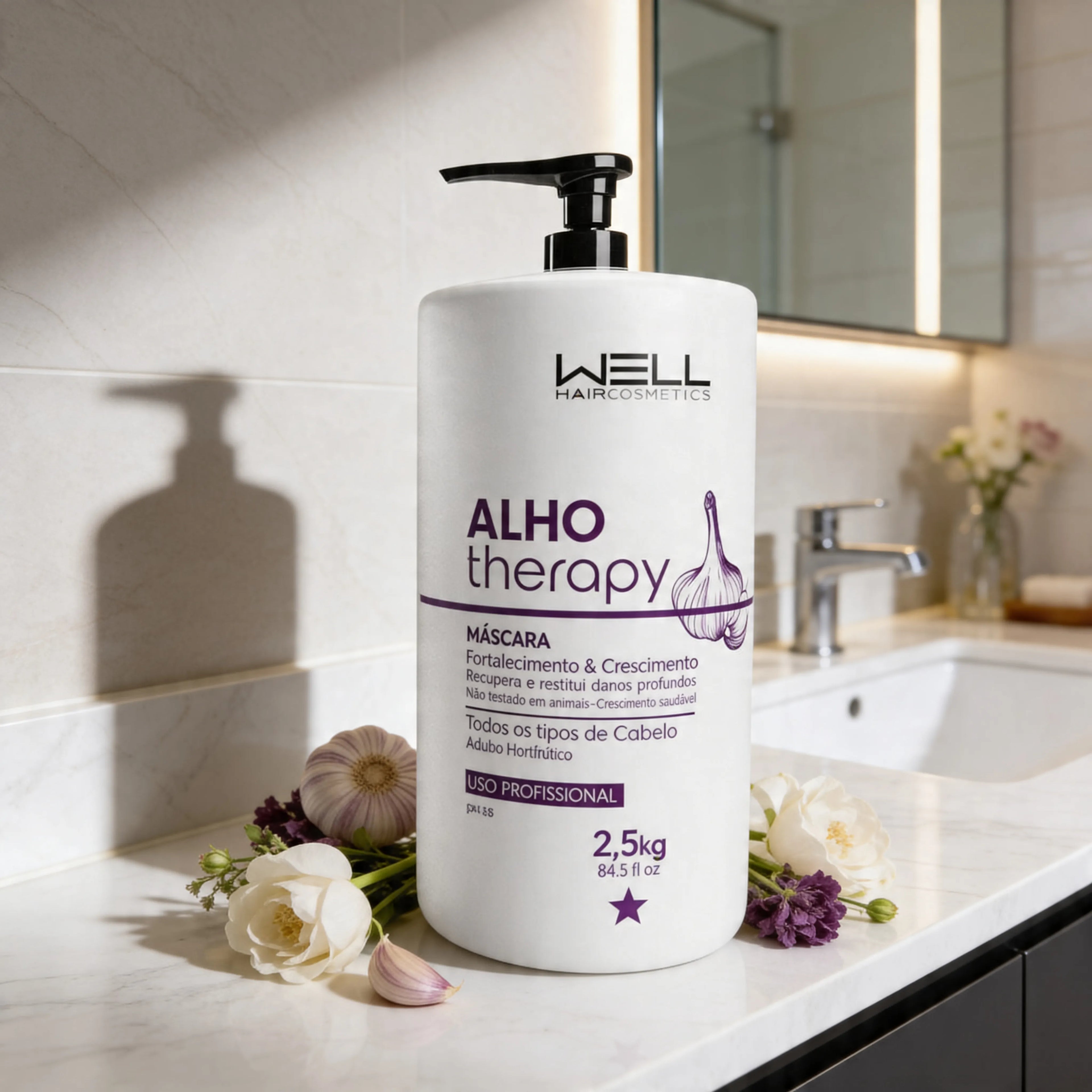 Máscara Alho Therapy 2,5L- Well Hair Cosméticos