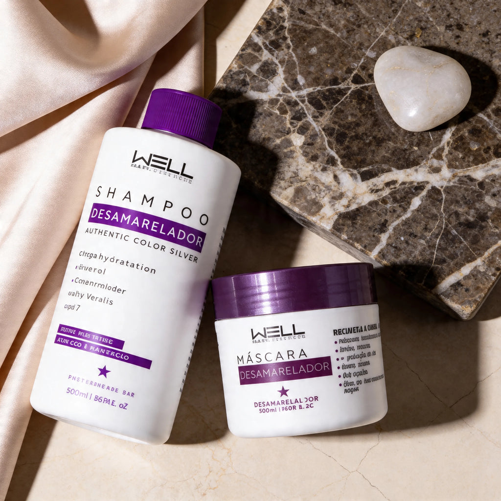 Kit Shampoo e Mascara Desamareladora