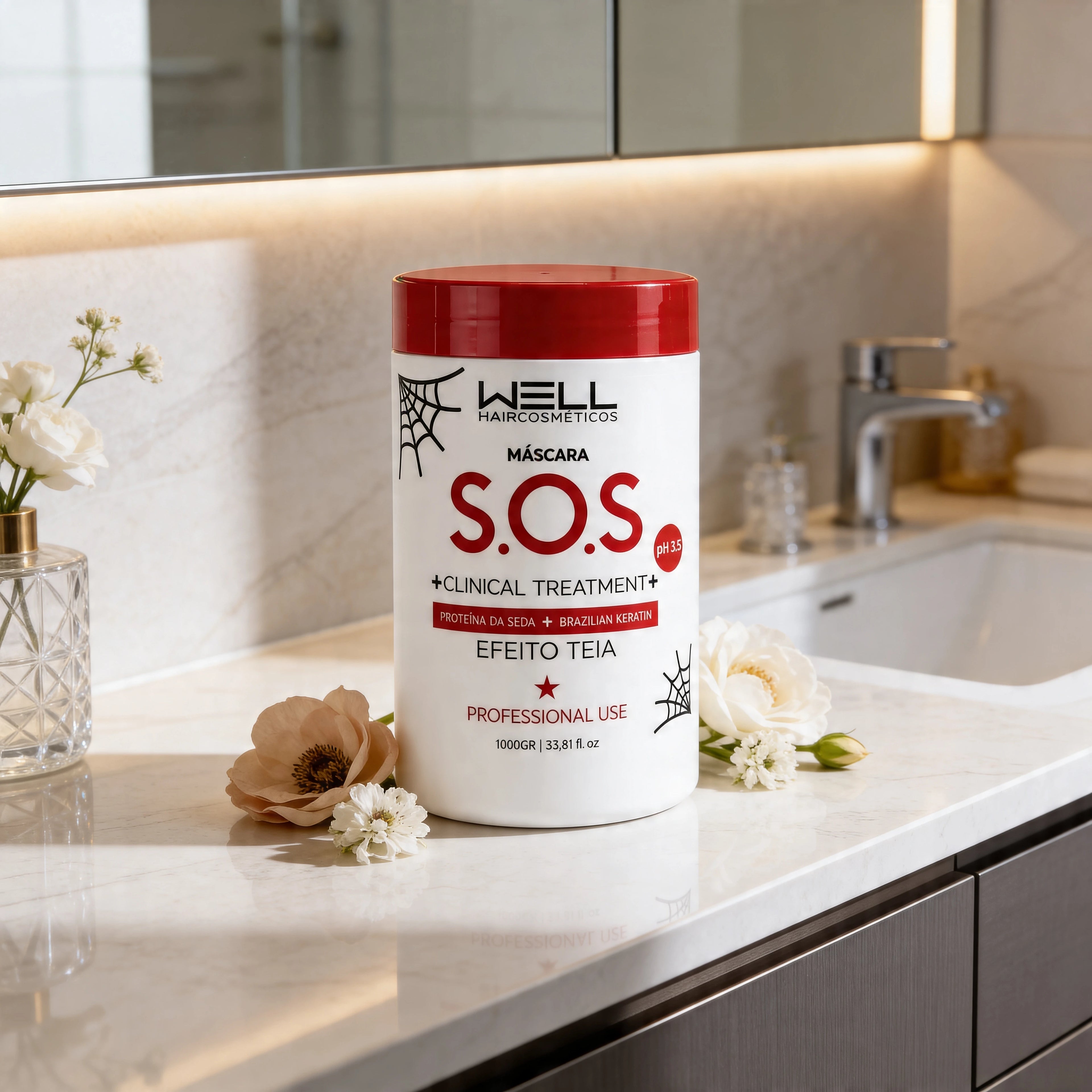 Máscara de Hidratação S.O.S Teia Mask 1KG Well Hair