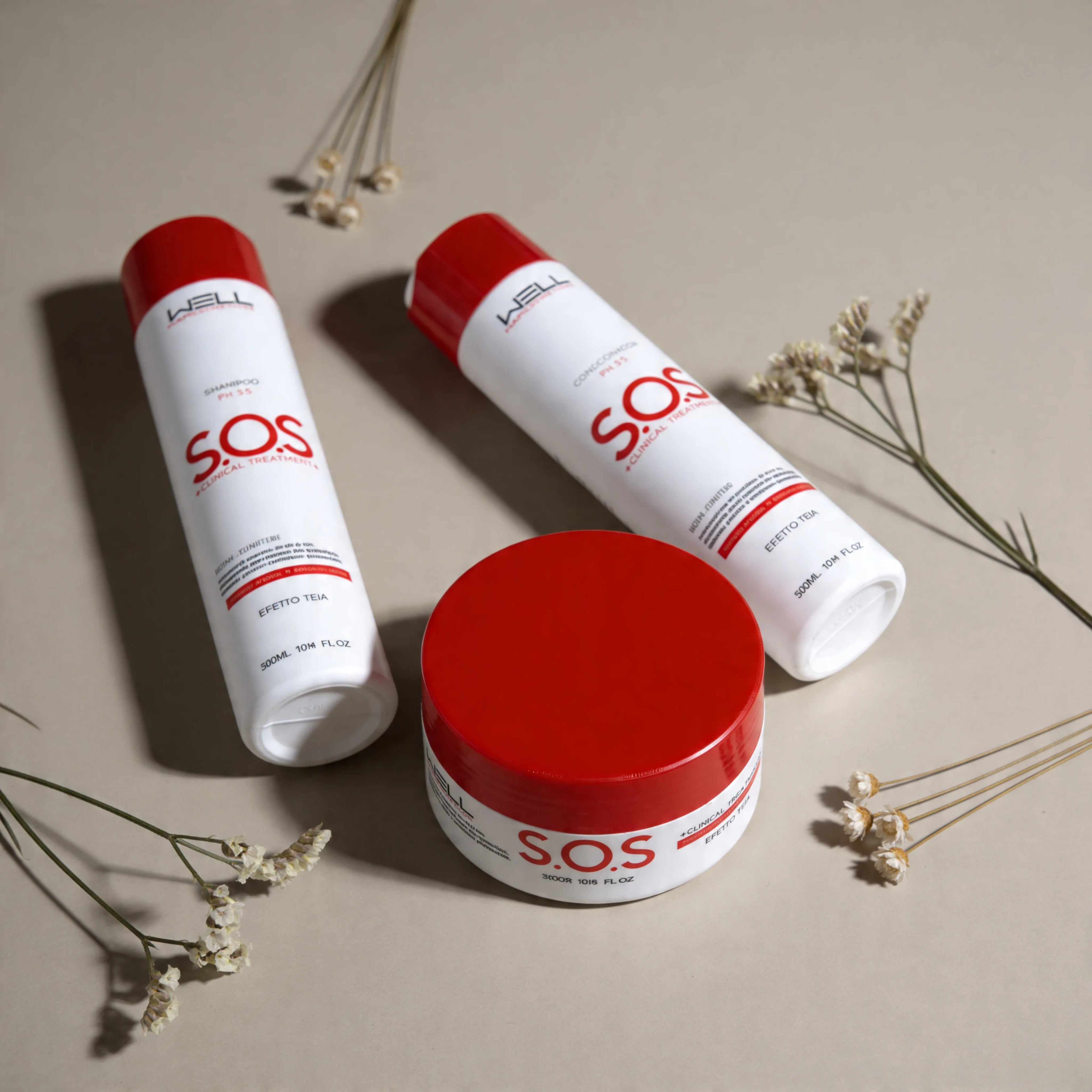 Kit Tratamento Home Care SOS Shampoo, Máscara e Condicionador