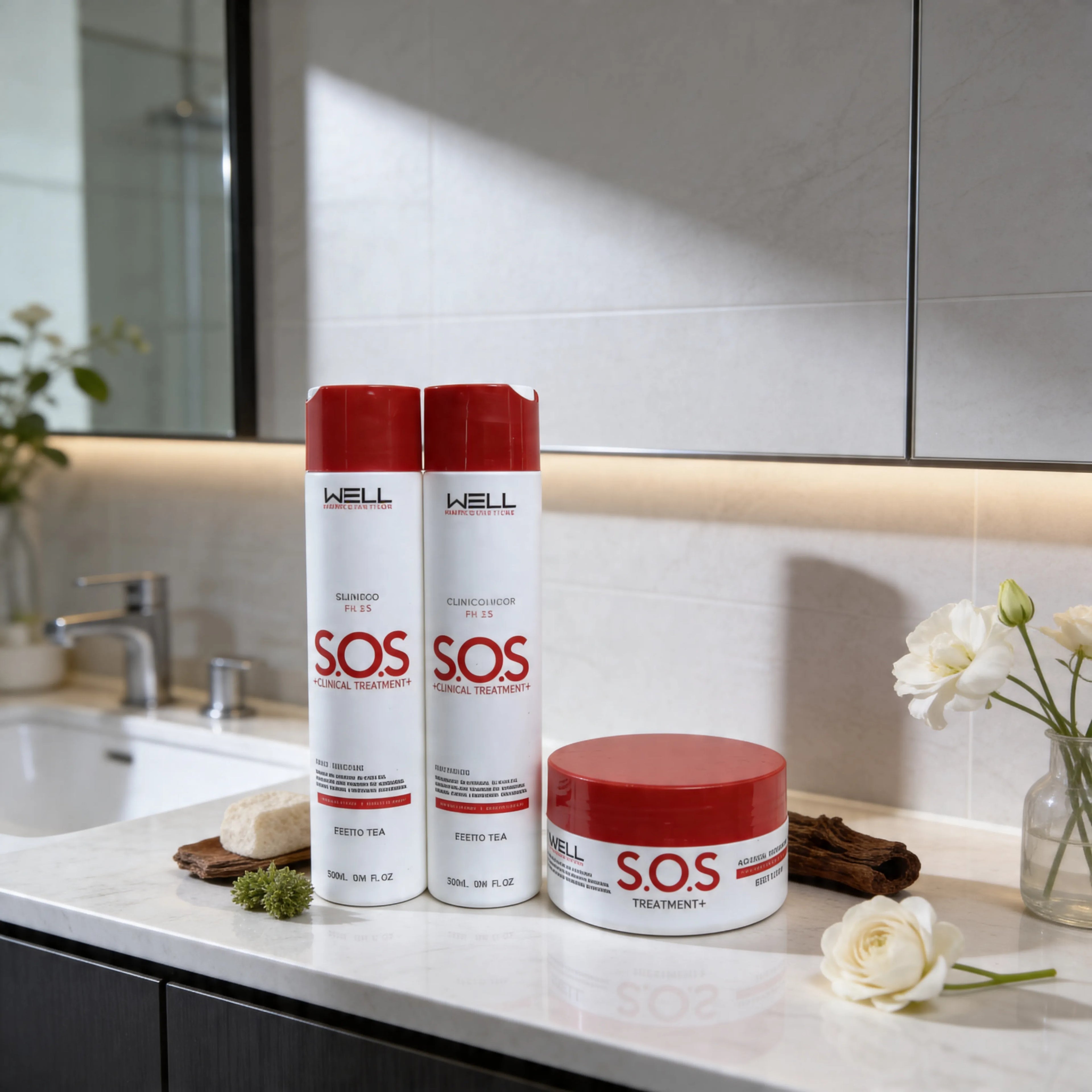 Kit Tratamento Home Care SOS Shampoo, Máscara e Condicionador
