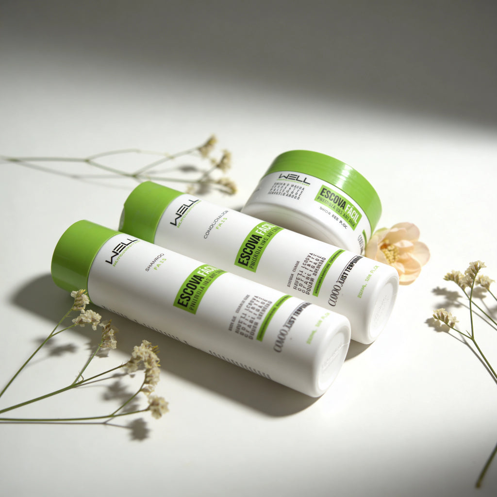 Kit Tratamento Home Care Escova Fácil Shampoo, Máscara e Condicionador
