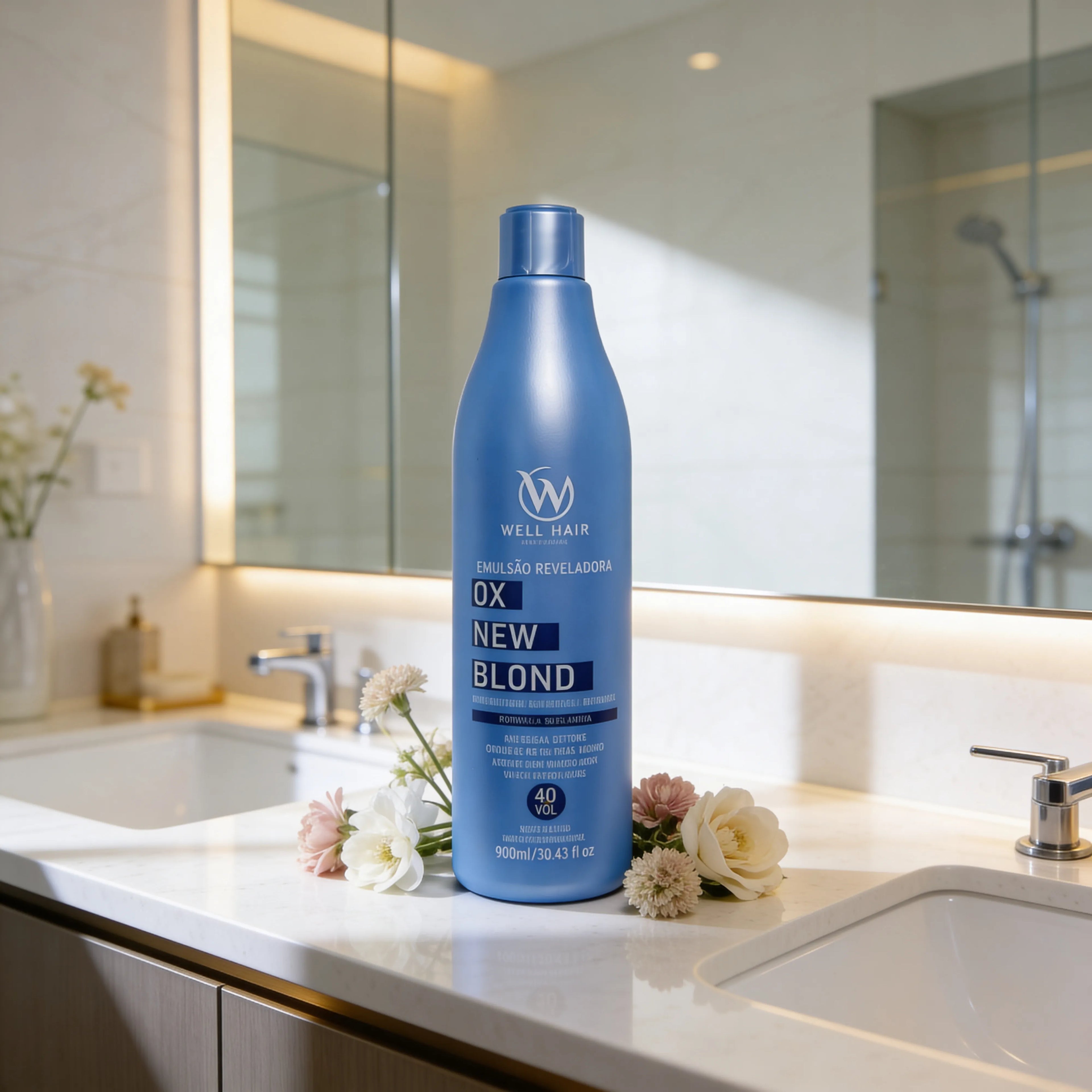 Água Oxigenada 40 Vol OX New Blond 900ml Well Hair