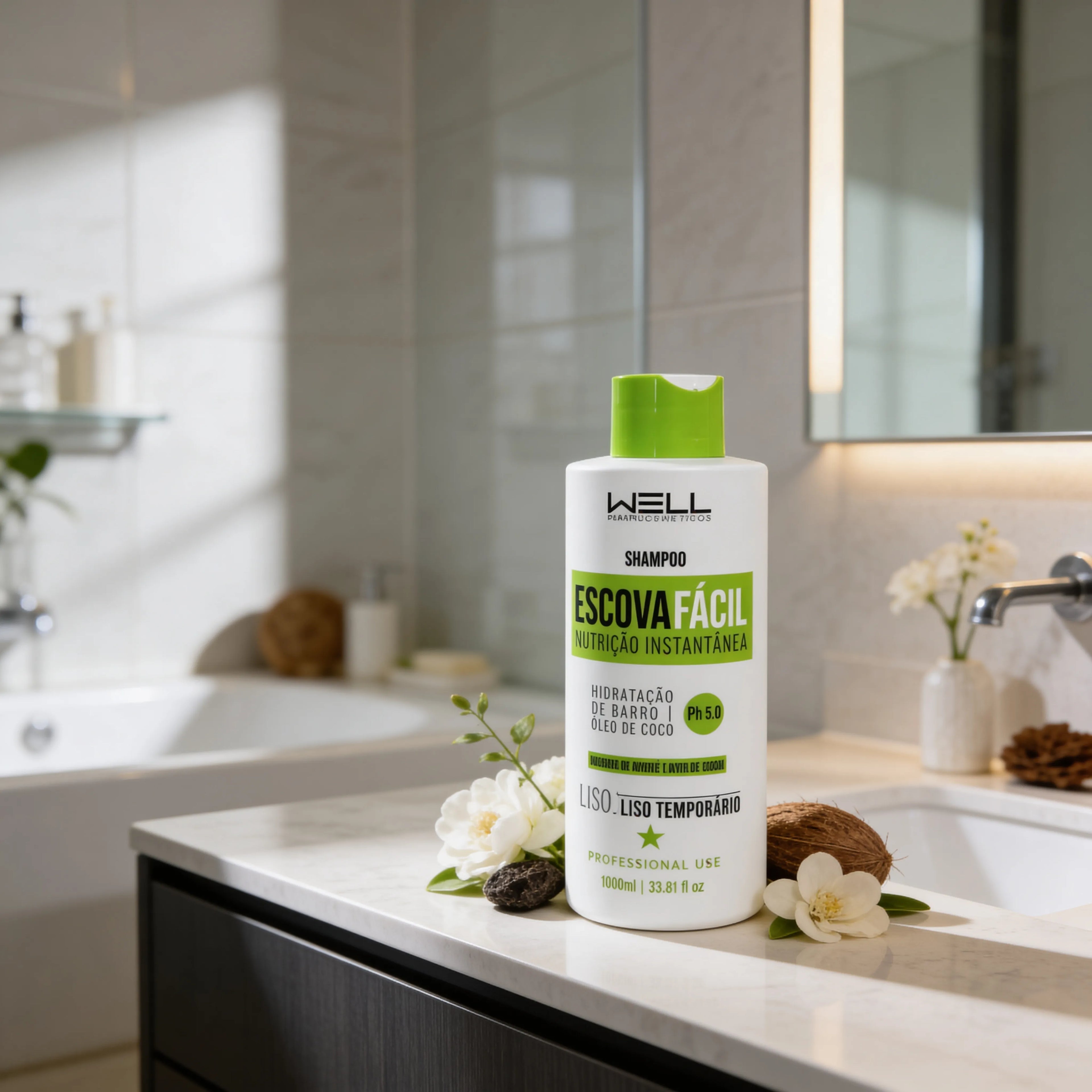 SHAMPOO ESCOVA FACIL 1000ML - WELL HAIR COSMÉTICOS