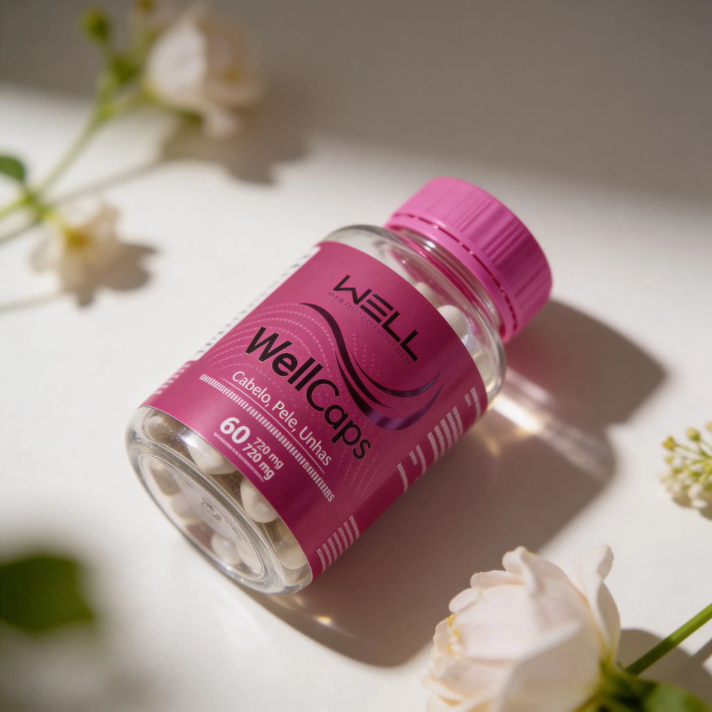 Complexo de Vitaminas WellCaps 60 Capsulas - Cabelo, Pele e Unhas