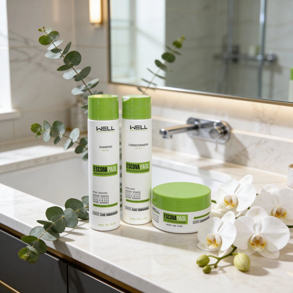 Kit Tratamento Home Care Escova Fácil Shampoo, Máscara e Condicionador